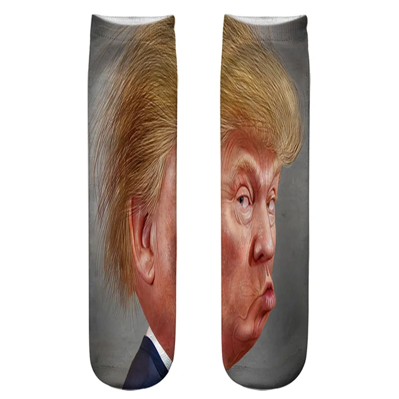 Носки в стиле «Дональд Трамп», унисекс, Забавный принт, Повседневные Гольфы для взрослых, 3D гольфы,, носки для скейтборда в стиле хип-хоп - Цвет: 11