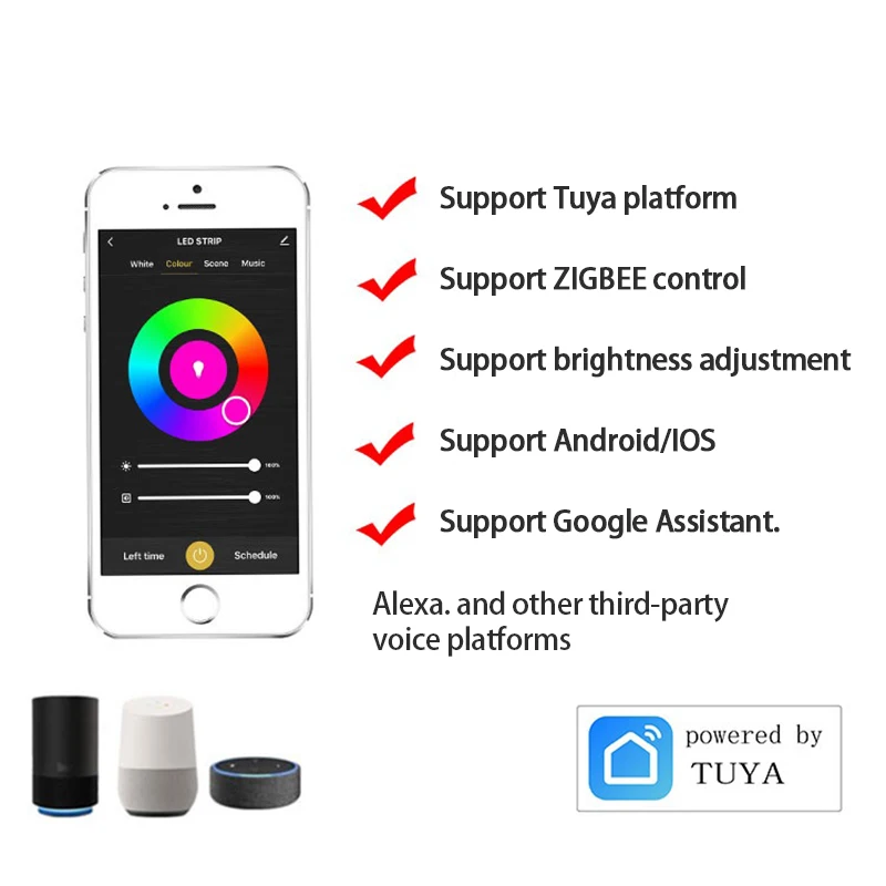 Zigbee 3.0 Smart Pro RGBW RGB CCT Led Ʈ Ʈѷ app  Alexa Echo Plus Smart things  Led Ʈ 