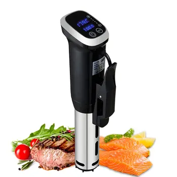 

Vacuum Slow Sous Vide Food Cooker 1200W Powerful Immersion Circulator LCD Digital Timer Display Stainless Steel Rod