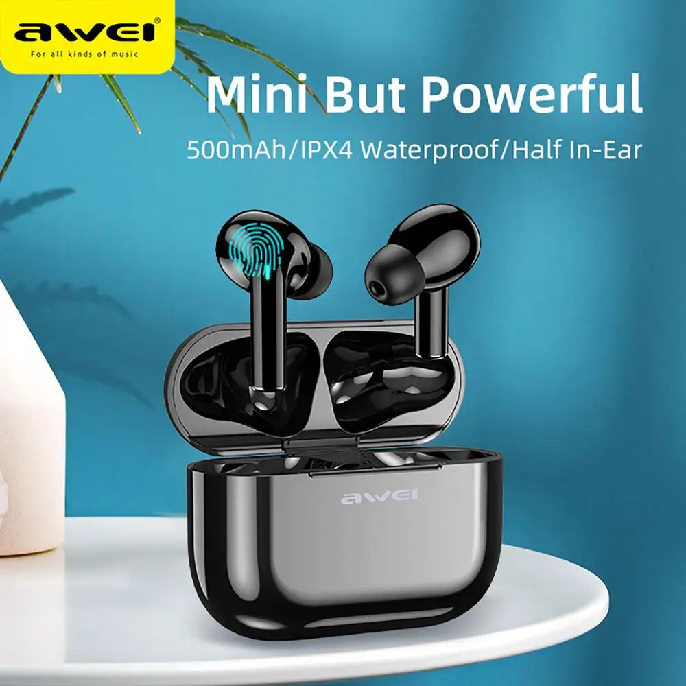 AWEI T29 настоящие беспроводные наушники Bluetooth 5 0 с микрофоном сенсорное управление