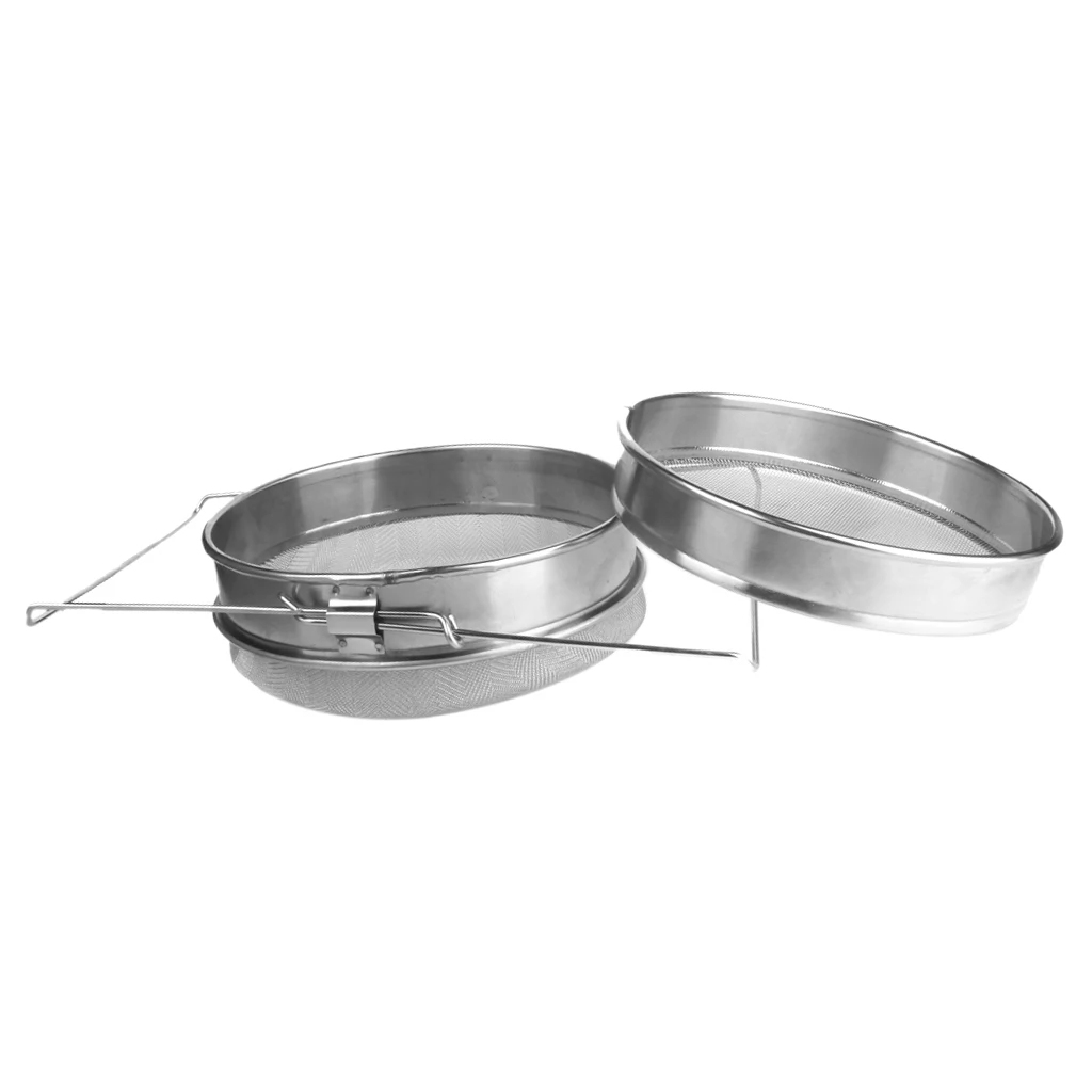 Нержавеющая сталь Мёд фильтр двойное сито-пчеловодства оборудование фильтр с выдвижной ручкой