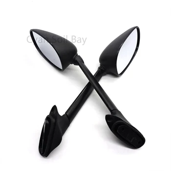 Black Convex mirror For T-MAX500 Aluminum rod pp shell Sports car rearview reflector mirror motorcycle - - Racext 3
