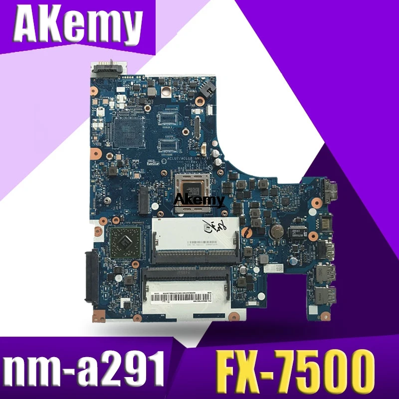 

Free Shipping For Lenovo Z50-75 G50-75 Notebok Motherboard ACLU7 ACLU8 NM-A291 mainboard placa Fx7500