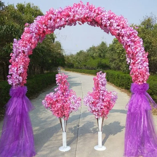 Роскошный свадебный центр штук u-образная АРКА двери подвесная гирлянда Цветочная рамка с цветками вишни для свадебного фона реквизит - Цвет: color 1