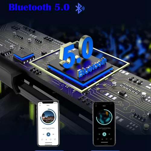 HIFI 5.0 블루투스 파워 앰프, 광섬유, 동축 입력, 2.1 오디오 앰프, 듀얼 서브 우퍼 출력, 4 채널 2