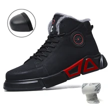 Зимняя Рабочая защитная обувь со стальным носком; кевларовые противоскользящие водонепроницаемые износостойкие рабочие ботинки