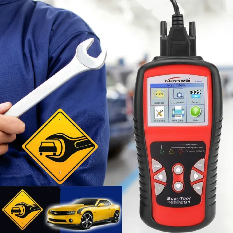 

Factory Price OBDII EOBD CAN Scanner tool KW830 Auto Code Reader odb2 diagnostic Work For Renault car better than MaxiScan MS509
