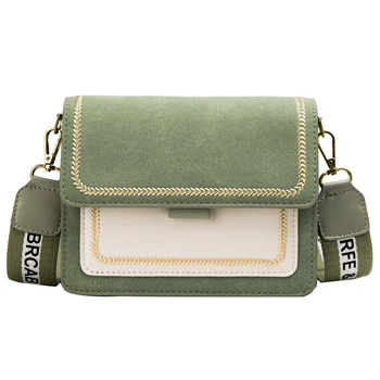 

Contrast Color Small Crossbody Bags For Women 2019 New Quality Matte PU Leather Women Designer's Handbags Shoulder Messenger Bag