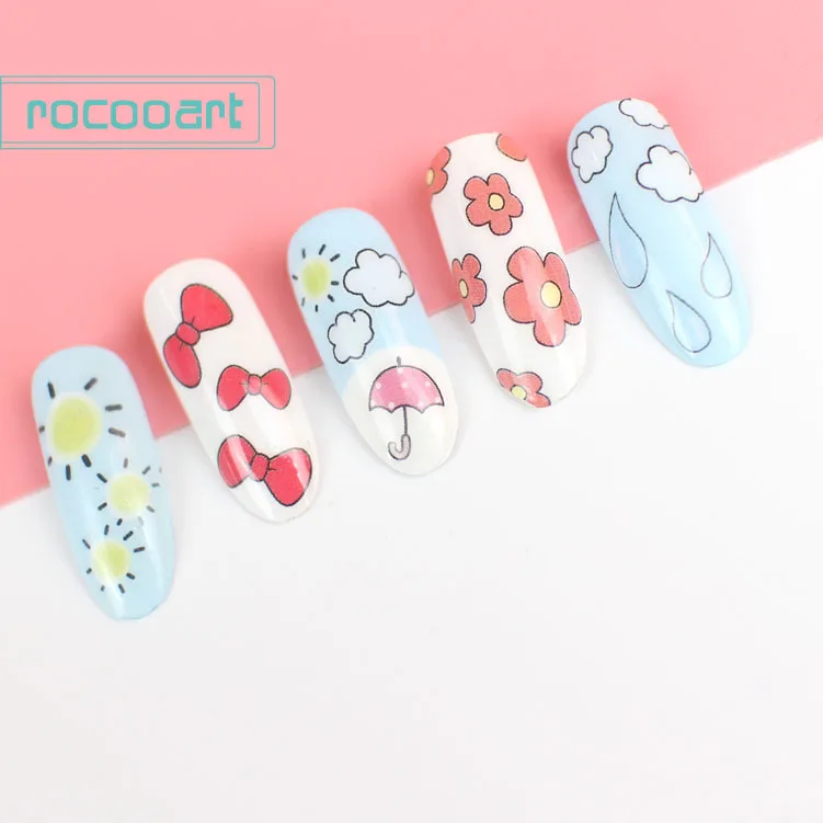 Rocooart стикеры 3D на ногти Nail Art прекрасный элемент наклейка DIY украшения маникюрный