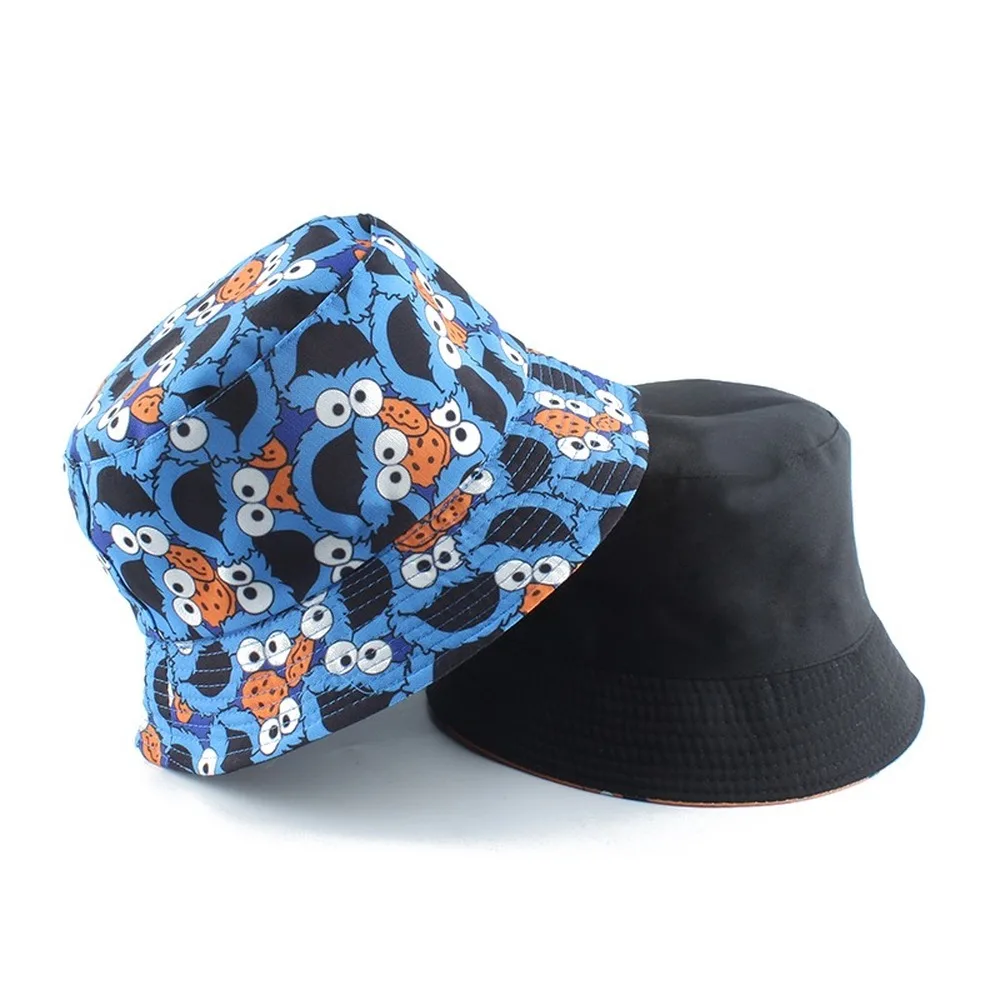 fisherman hat bucket hats Vintage Printed Fishing Hat Summer Fisherman Hat Reversible Cartoon Bucket Hats For Women Men