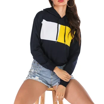 

Fashion Brand Women's Hoodies Spring Autumn Female Casual Loose Hoodies Sweatshirts Women's Black Color Hoodies Sweatshirt Tops