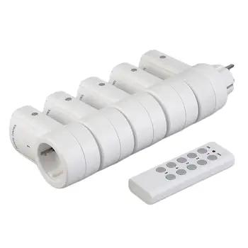 

5 Wireless Power Switch Sockets+1 Remote Controller Home Mains EU Plug High Quality Wireless Remote Control Power Switch Plug