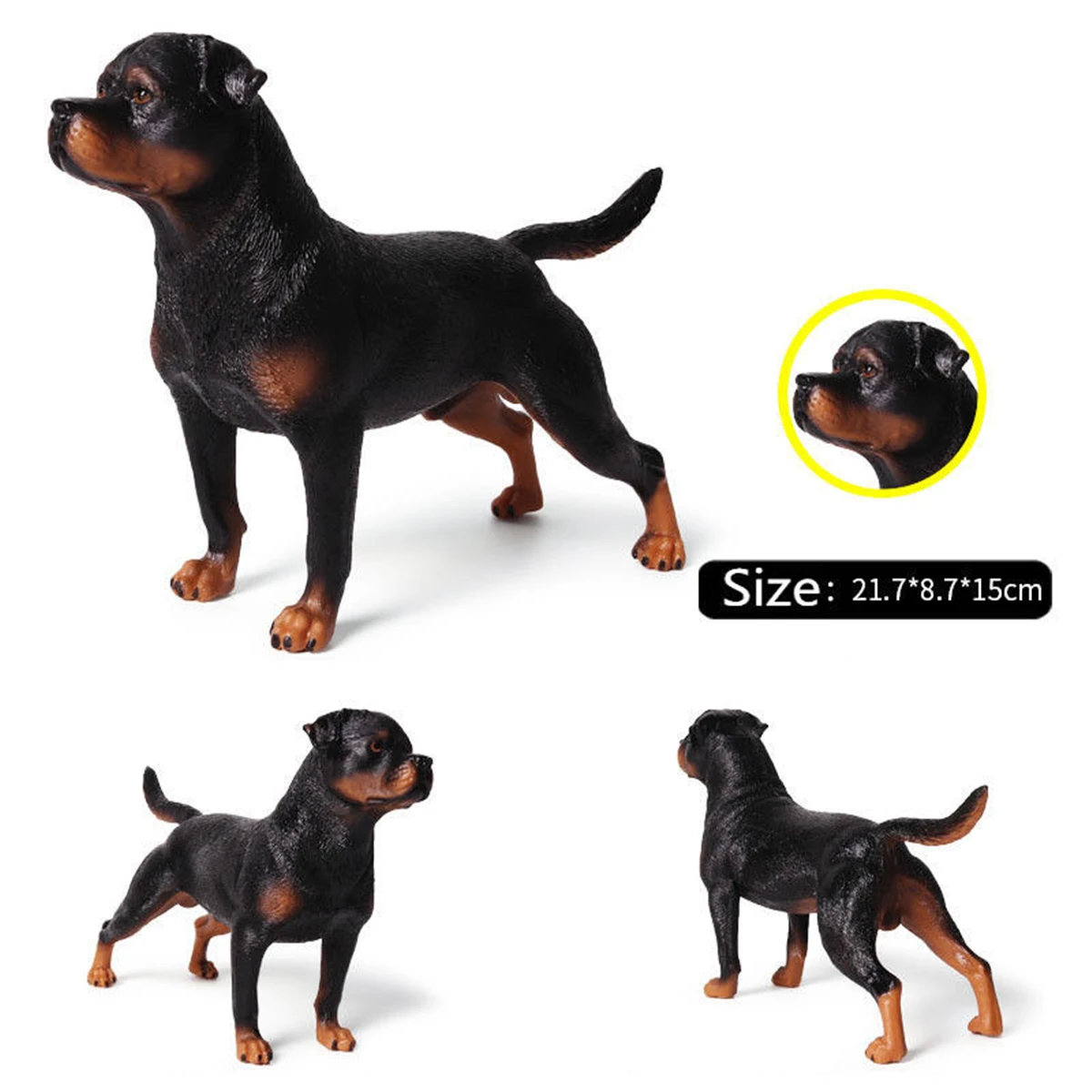 Защитник Собака Ротвейлер животное фигурка модель игрушки коллектор Декор развивающие игрушки украшение ребенок подарок на день рождения