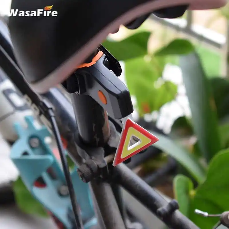 WasaFire Triangle LED Bike Rear Light USB Rechargeable Bicycle