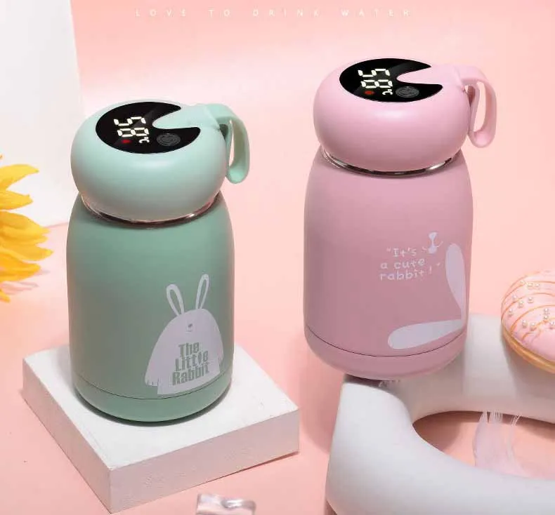 Bunny LED Display Thermos Vacuum Flasks - 6 - Kawaii Mix