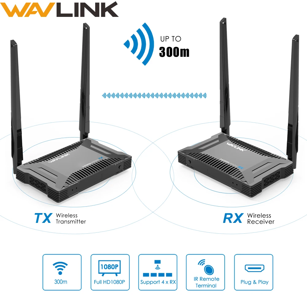 

Wireless HDMI Extender 300M HDMI Transmitter and Receiver 5G Full-HD 1920x1080@60Hz video transmission HDMI 1.4 VGA Kit Extender