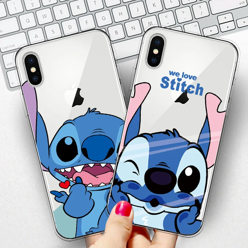 Модный милый мультяшный Ститч с рисунком чехол для iPhone X XS Max XR 2019 7 8 6 6S Plus 10 5 S 5s SE