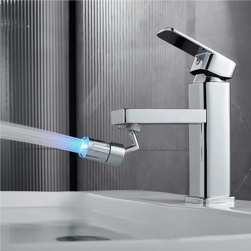 Aérateur de robinet pivotant à 720 °, aérateur grand angle, double  fonction, aérateur pivotant, robinet de pulvérisation de cuisine,  utilisation dans la salle de bain 