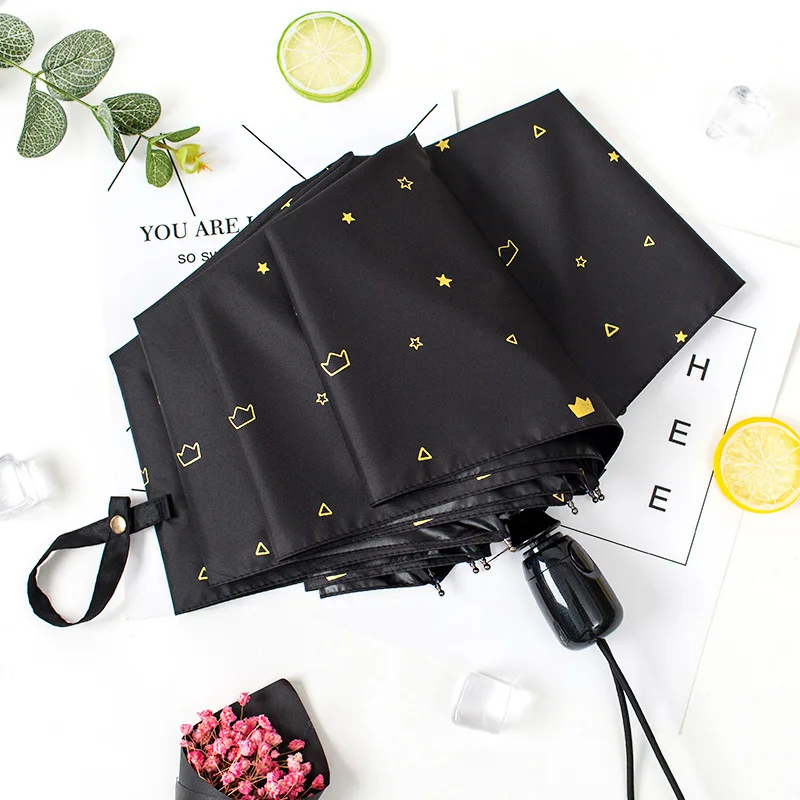 

Women Full-Automatic Windproof Rain Simple Parasol Female Anti-UV Folding Umbrellas Man Sun Umbrella Business Paraguas Plegable