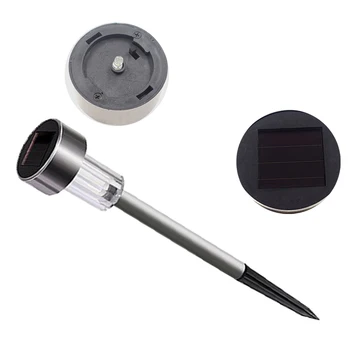 

10pcs Outdoor Waterproof Yard LED Lawn Light Patio Stainless Steel Home Decor Solar Powered Courtyard Garden Landscape Pathway