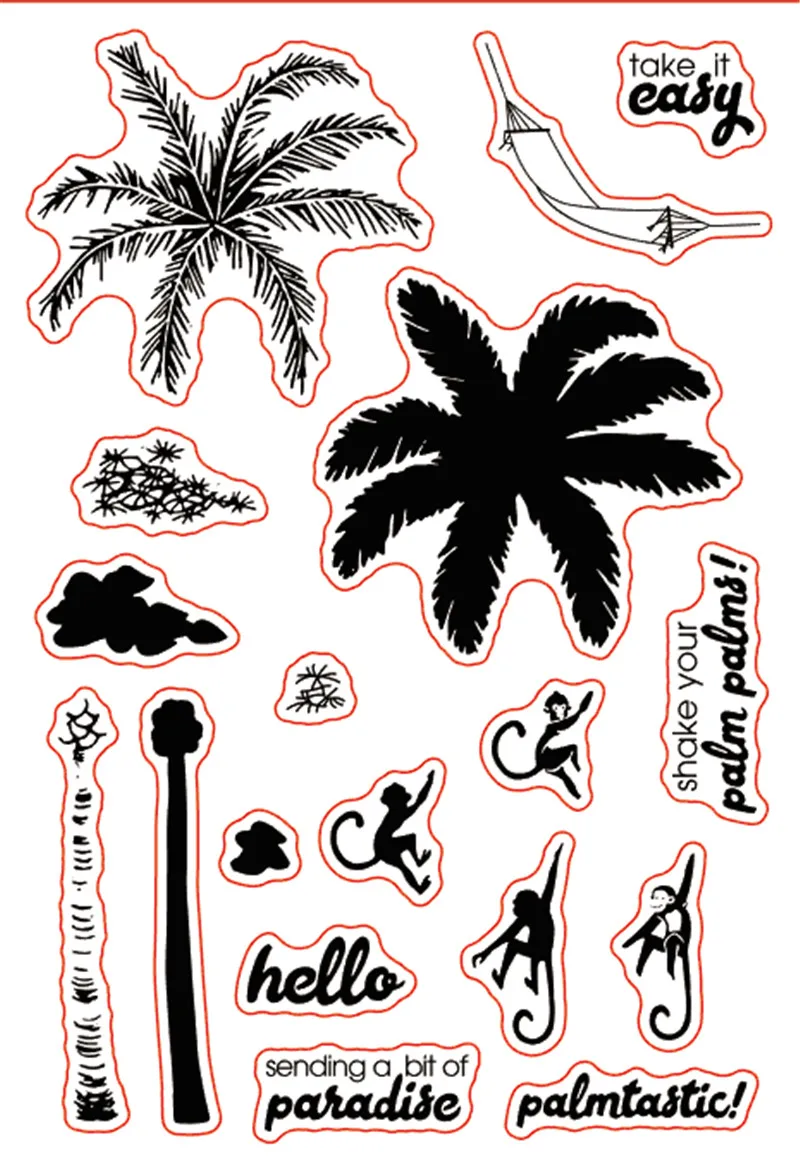 

11x16 Leaves Transparent Clear Stamps for Scrapbooking for DIY Card Making Cutting Crafts Stencil