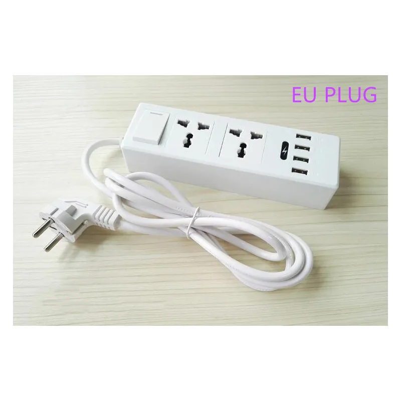 Блок питания 4 usb-порта для зарядки Разъем питания США и ЕС и штепсельная вилка стандарта Великобритании Мультиадаптер Смарт usb разъем для iphone samsung Xiao mi