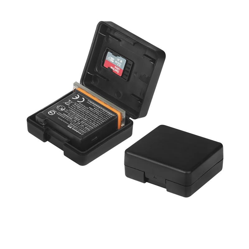 2 uds negro protectora de la batería estuche Caja de almacenaje de la tarjeta TF caja para DJI Osmo Cámara de Acción baterías protector accesorios Gopro