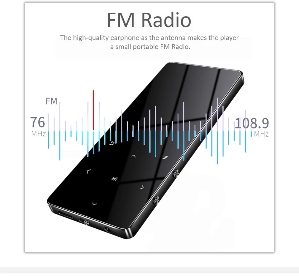 ICEICE MP3 плеер с Bluetooth hifi lossless мини музыкальный плеер с fm-радио динамик наушники, спорт MP 3 Металл walkman dap