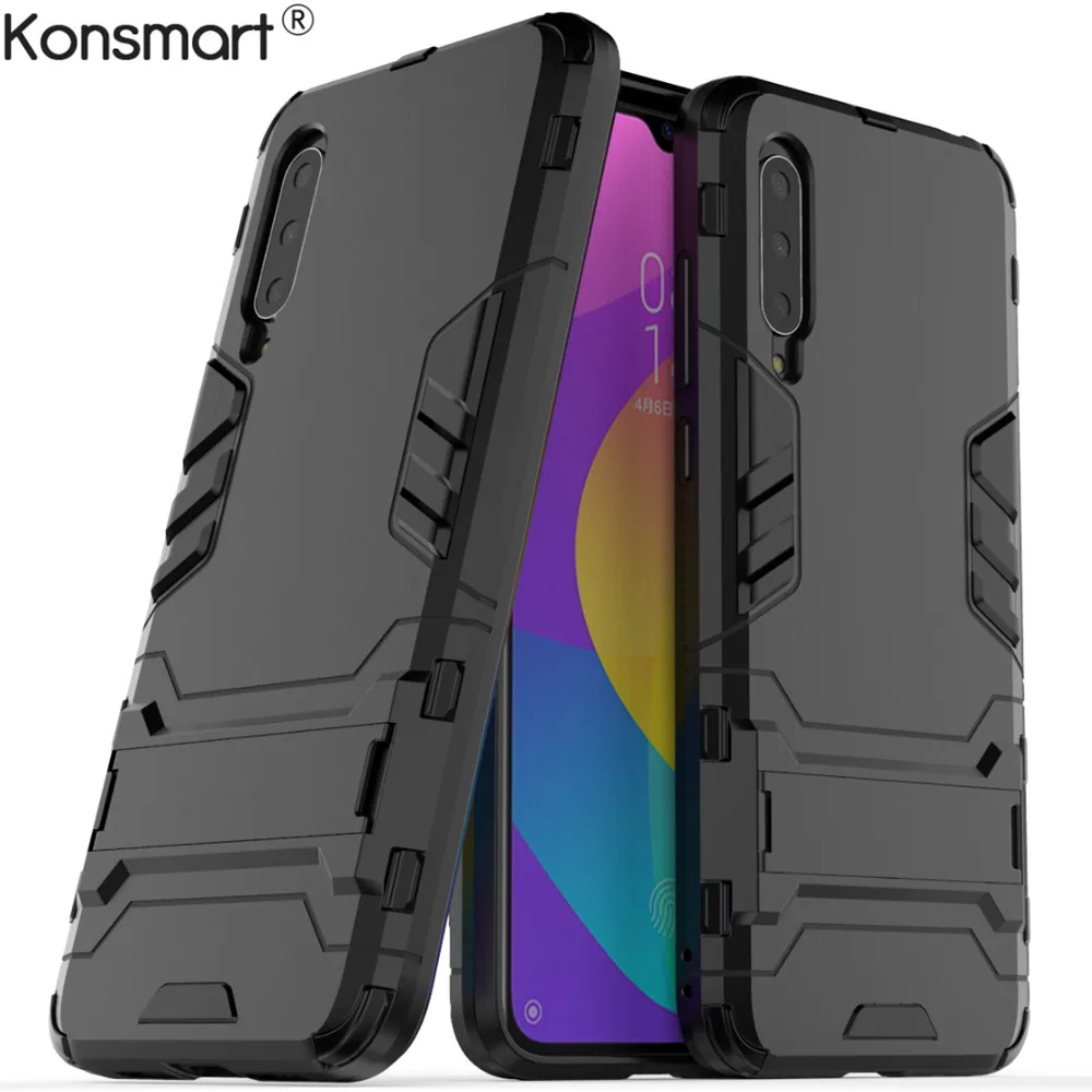 

Case For Xiaomi Mi CC9 Case Shockproof Hard Plastic with Stand Dual Hybrid Back Cover For Xiaomi A3 Lite CC 9 Fundas KONSMART