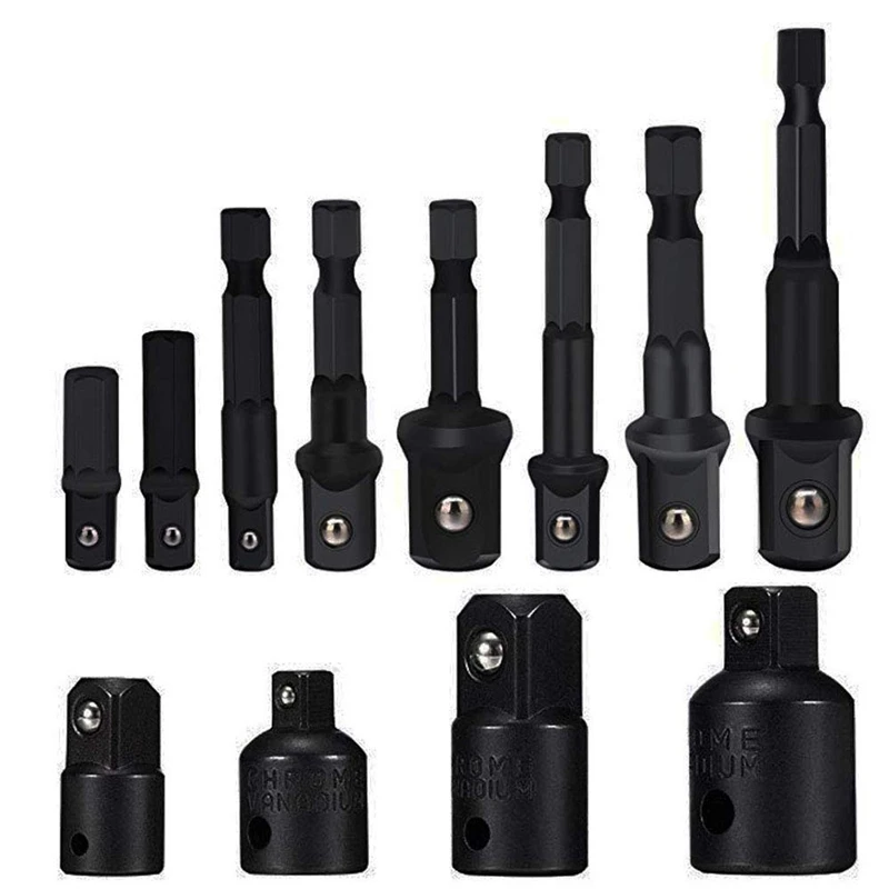 

Drill Socket Adapter And Impact 3-Inch Extension Socket Adapter Set,Extension Set Turns Power Drill Into High Speed Nut Driver 1