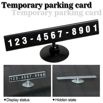 

New Upscale Car Temporary Parking Car-styling Easy Hidden Mobile Phone Number Card Rocker Switch Car Sticker Replace