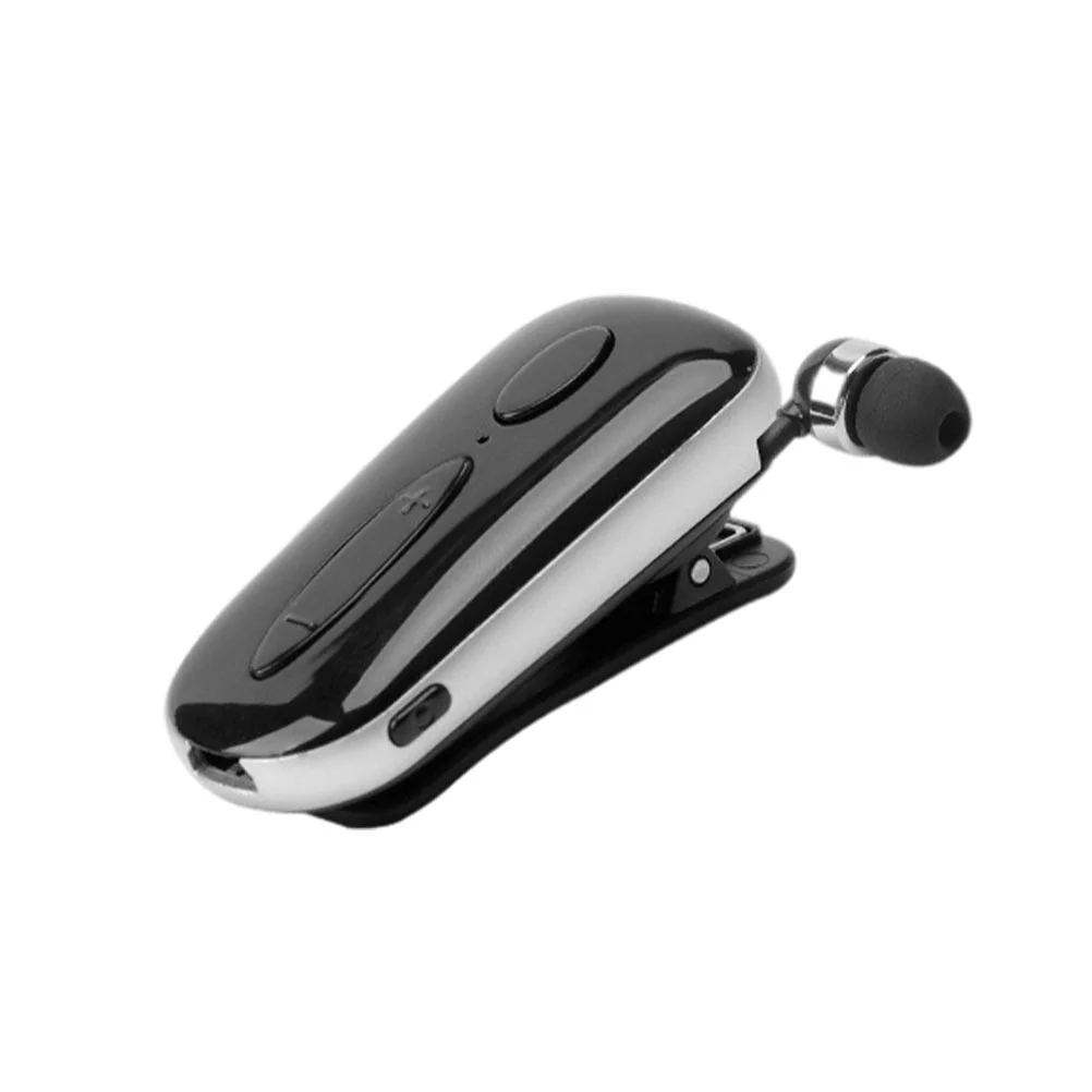 1 Set Retractable Wireless Earphone Clip-on Headset Professional Headphone (Black) | Электроника