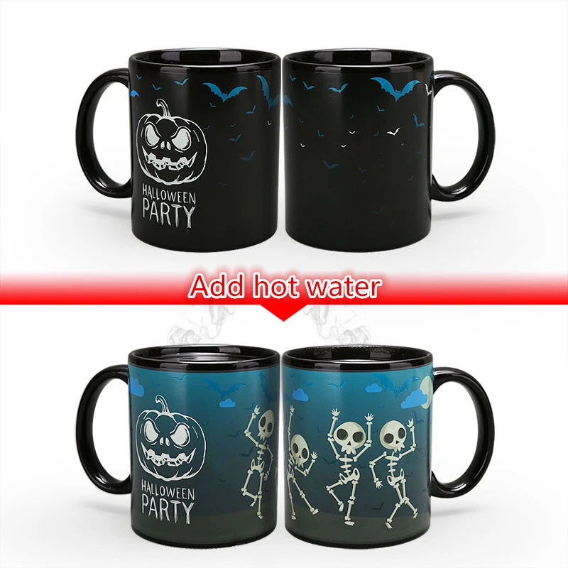 

Halloween Gift Personality Creative Discoloration Coffee Cup Ceramic Mug