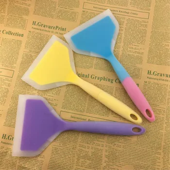 

Silicone Kitchenware Cooking Utensils Spatula Beef Meat Egg Kitchen Scraper Wide Pizza Shovel Non-stick Kitchen Cooking Tool