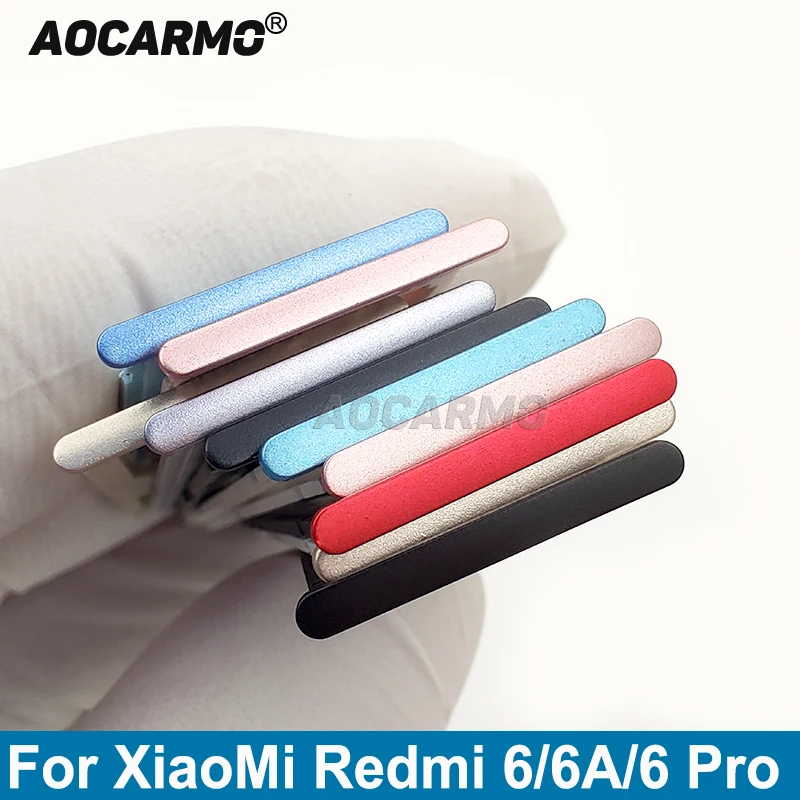 Bajo costo Aocarmo para XiaoMi Redmi 6 6A 6 Pro 6Pro de plástico de Metal Nano bandeja de tarjeta Sim MicroSD recambio de soporte de ranura parte xXKk7zOnx