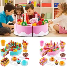 

75Pcs Kids Role Birthday Pretend Play Toy Cake Dessert Icecream Cookie Tea Set