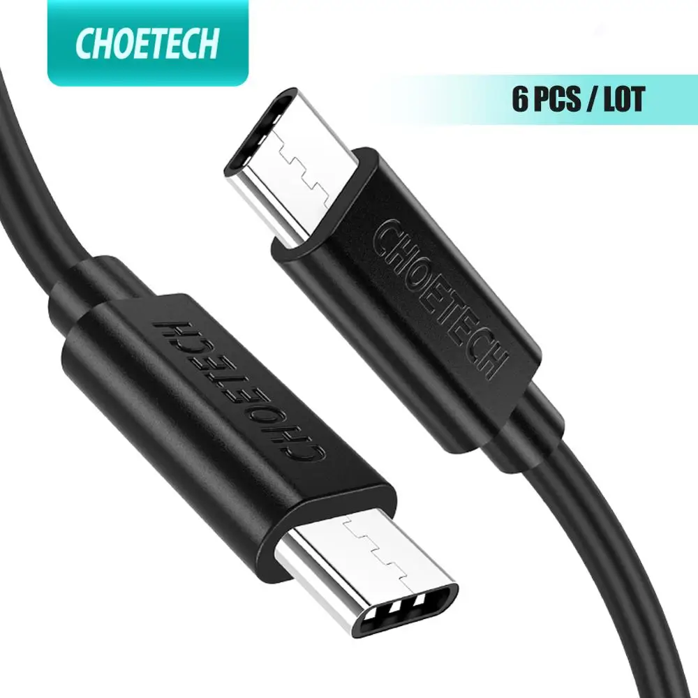 CHOETECH 6 шт. USB C к кабель быстрое зарядное устройство Совместимость для Redmi K20 Note 7 QC 3 0