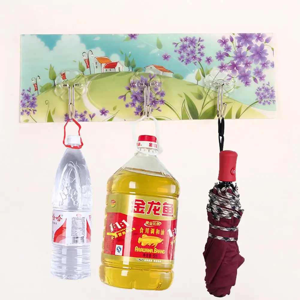 

2pcs Viscose Hooks Self-adhesive 3 Cartoon Hooks No Punching for Home Kitchen Bathroom