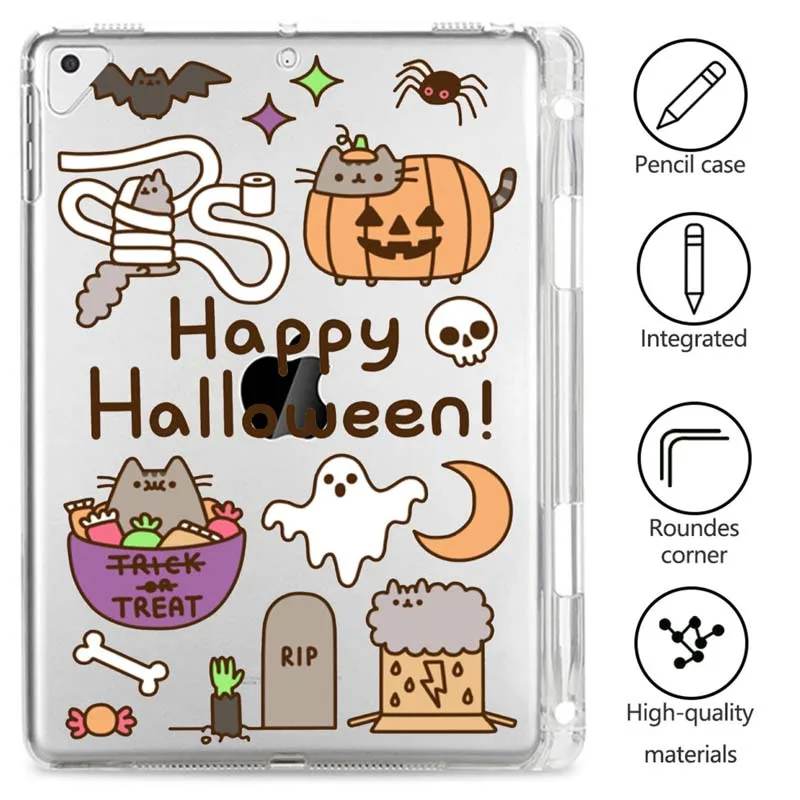 

Creativity Cartoon Silicon Cases for Ipad Mini 2 3 4 Cover with Pencil Holder for Ipad Air 1 2 3 7th Generation 11 Pro 2018 2020