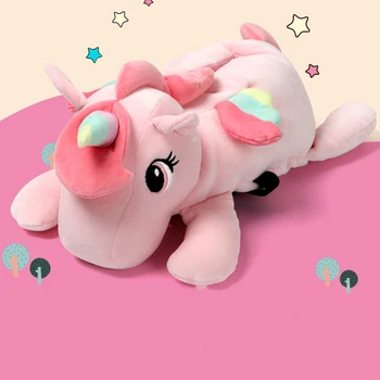 

Cartoon Unicorn Animal Car Tissue Holder Seat Back Hanging Paper Box Plush Case Auto Toys Interior Armrest Napkins Storage Bag