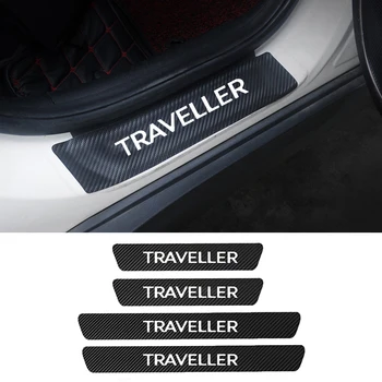 

4PCS Auto Door Threshold Plate Anti-Scratch Cover Sticker For Peugeot Traveller 2017 2018 2019 Car Door Sill Pedal Accessories