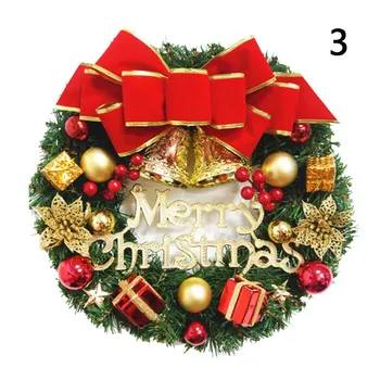 

Christmas Wreath Artificial Greenery Spruce Wreathes Decorative Wreath Xmas Ball Gift Box YE-Hot