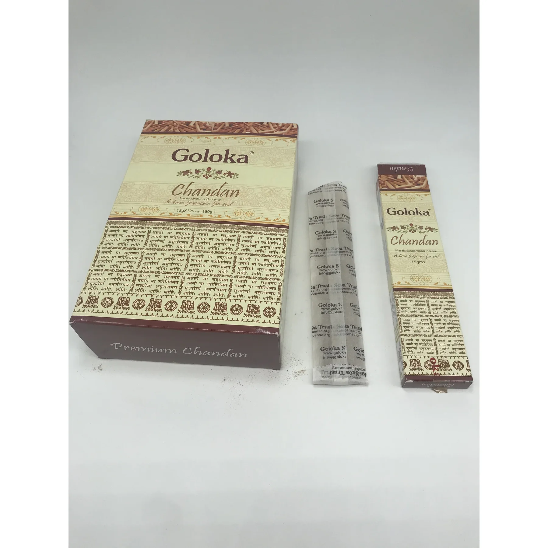Ладан CHANDAN PREMIUM GOLOKA PACK 12 как на фото + горелка подарок сюрприз|Благовония и