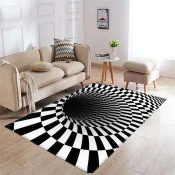 

3D Vortex Luxury Rug Carpet Floor Pad Non-slip Doormat Nordic Simple Mat For Bedroom Office Living Room Coffee Table #4W