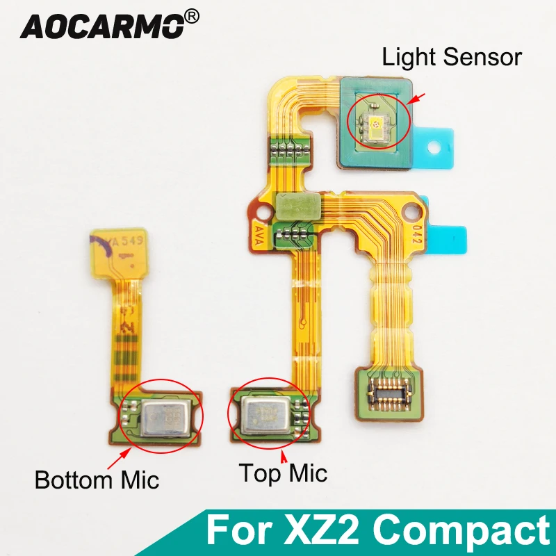 Aocarmo для SONY Xperia XZ2 Compact H8314 H8324 SO-05 световой датчик приближения XZ2C Mini верхний нижний