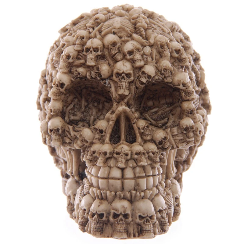 Hot-Multi-Headed Taro Resin Crafts Horror Skull Home Accessories Bar Personality Decoration Halloween Gift