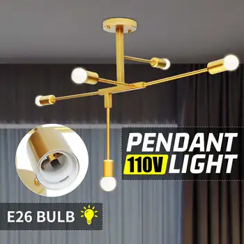 

5 Lights Iron Chandelier Light Industrial Lamp Lighting Fixture for Dining Room,Living Room,Kitchen,Bar