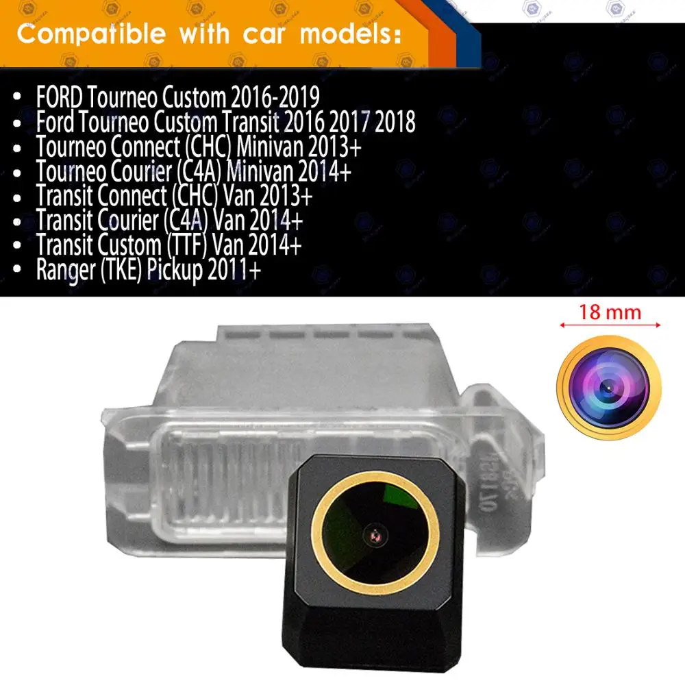 HD 1280x720p Золотая камера Автомобильная заднего вида для Ford Tourneo Transit Connect/курьер Custome