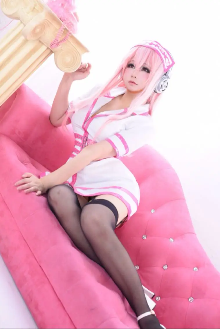 2020-Super-Sonico-SONICOMI-Nurse-Uniform-Cosplay-Costume-Outfit-Supersonico-60cm-Long-Pink-Ombre-Hair-Heat (1)