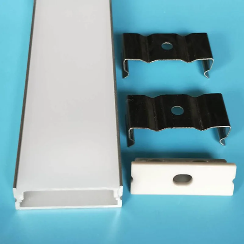 FREE SHIPPING High quality 6063 aluminum extrusion led profile for strip light with clear or milky pc cover customizable | Освещение